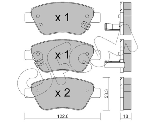 Brake Pad Set, disc brake - 822-321-4 CIFAM