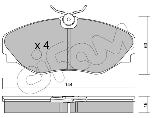 Brake Pad Set, disc brake - 822-338-0 CIFAM