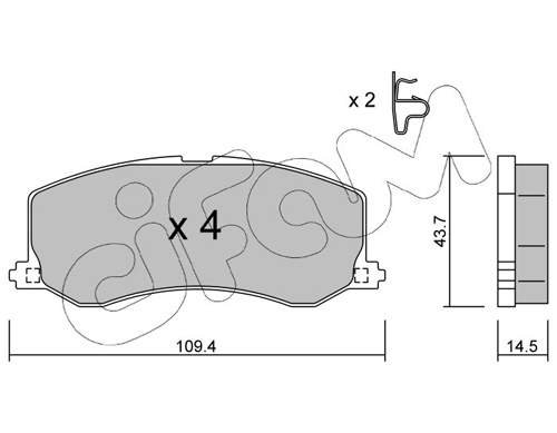 Brake Pad Set, disc brake - 822-417-0 CIFAM