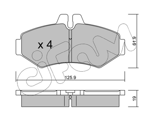 Brake Pad Set, disc brake - 822-572-0 CIFAM