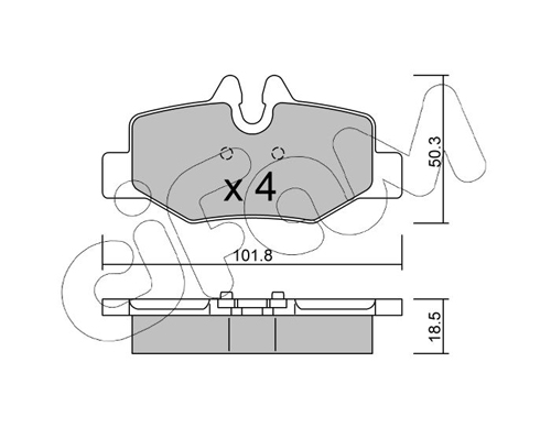 Brake Pad Set, disc brake - 822-576-0 CIFAM