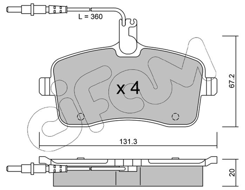 Brake Pad Set, disc brake - 822-600-0 CIFAM