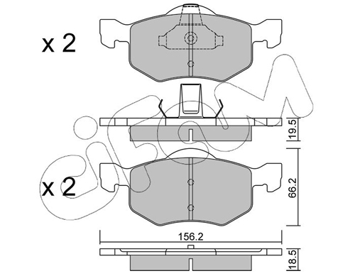 Brake Pad Set, disc brake - 822-609-0 CIFAM