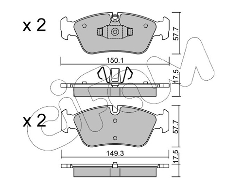 Brake Pad Set, disc brake - 822-640-0 CIFAM