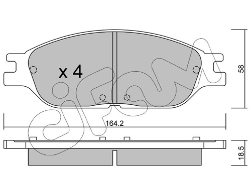 Brake Pad Set, disc brake - 822-682-0 CIFAM