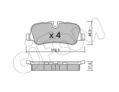 Brake Pad Set, disc brake - 822-694-0 CIFAM