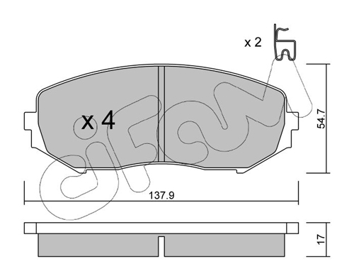 Brake Pad Set, disc brake - 822-766-0 CIFAM