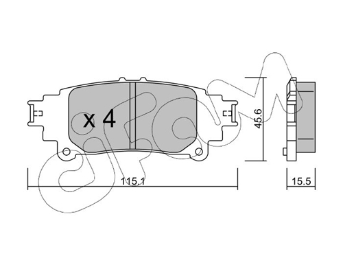 Brake Pad Set, disc brake - 822-977-0 CIFAM