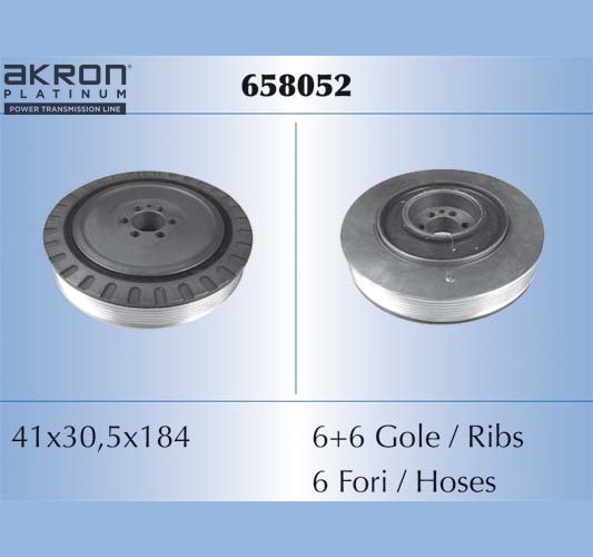 Belt Pulley, crankshaft - 658052 AKRON-MALÒ