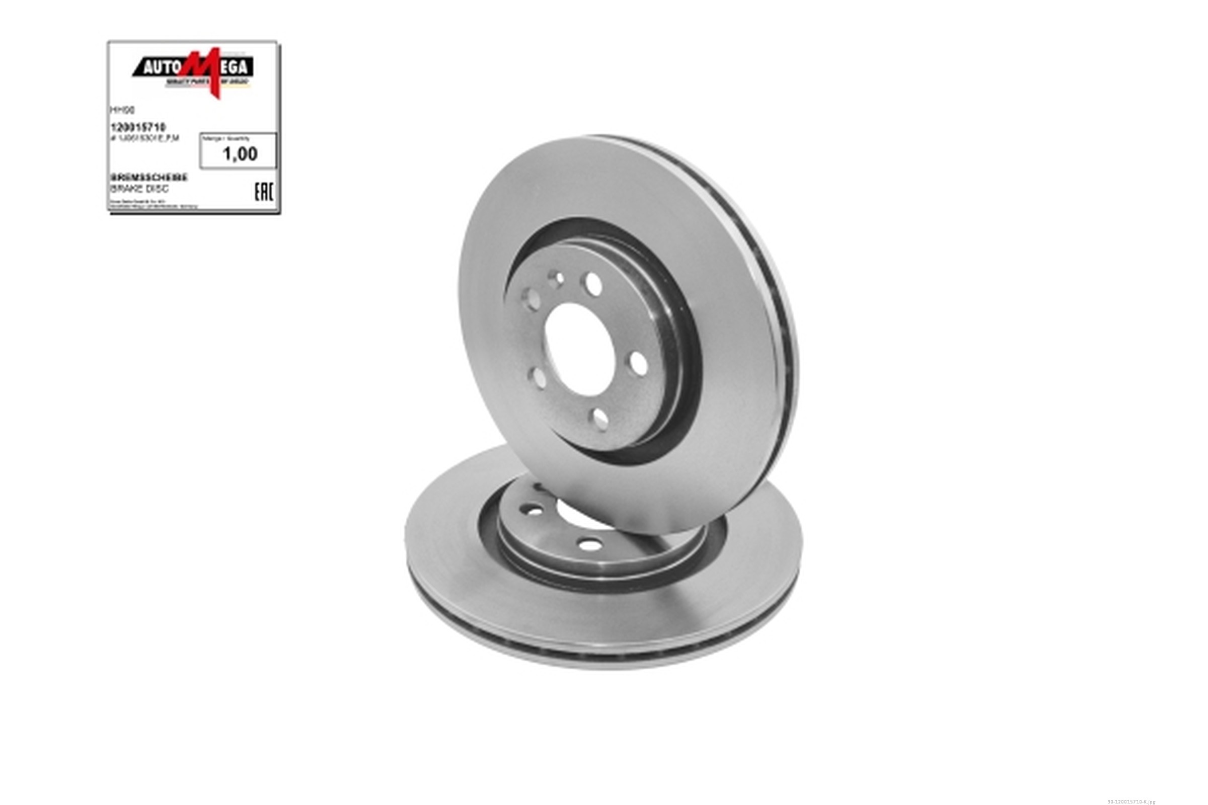 Brake Disc - 120015710 AUTOMEGA