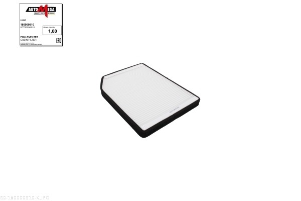 Filter, interior air - 180000910 AUTOMEGA