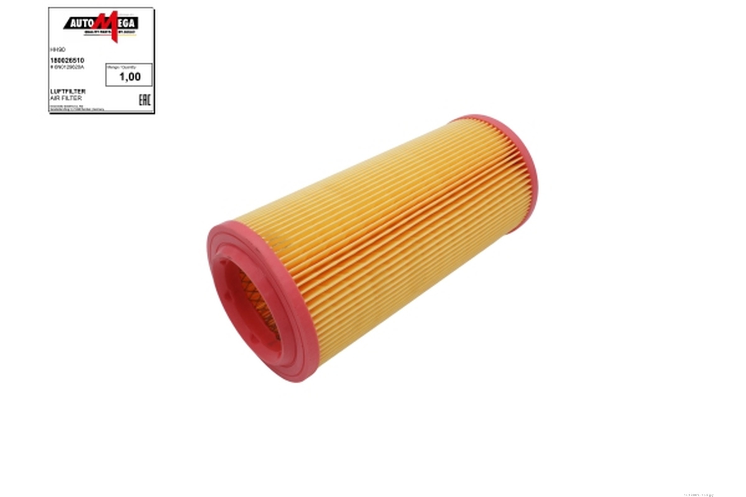 Air Filter - 180026510 AUTOMEGA