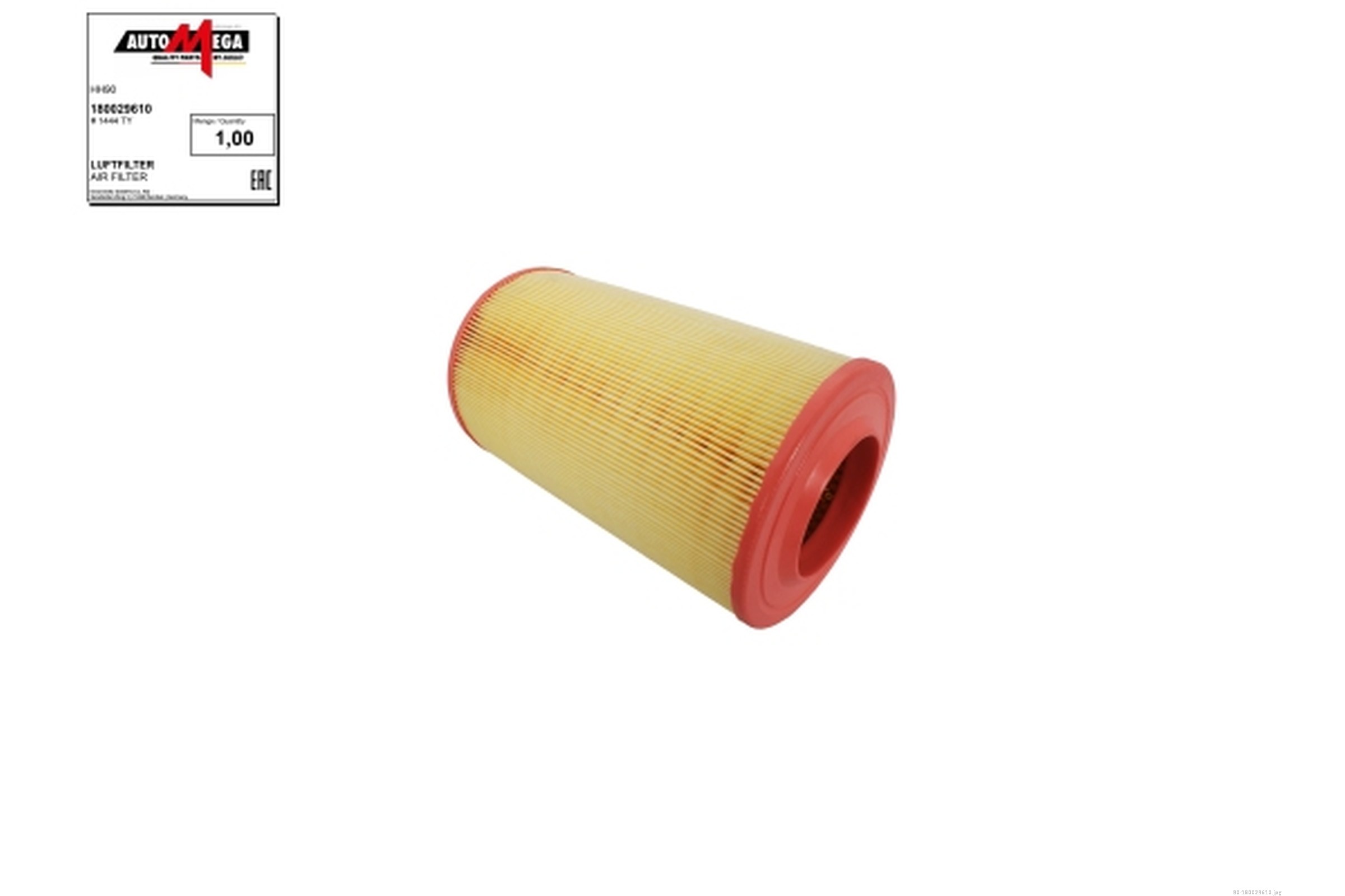 Air Filter - 180029610 AUTOMEGA