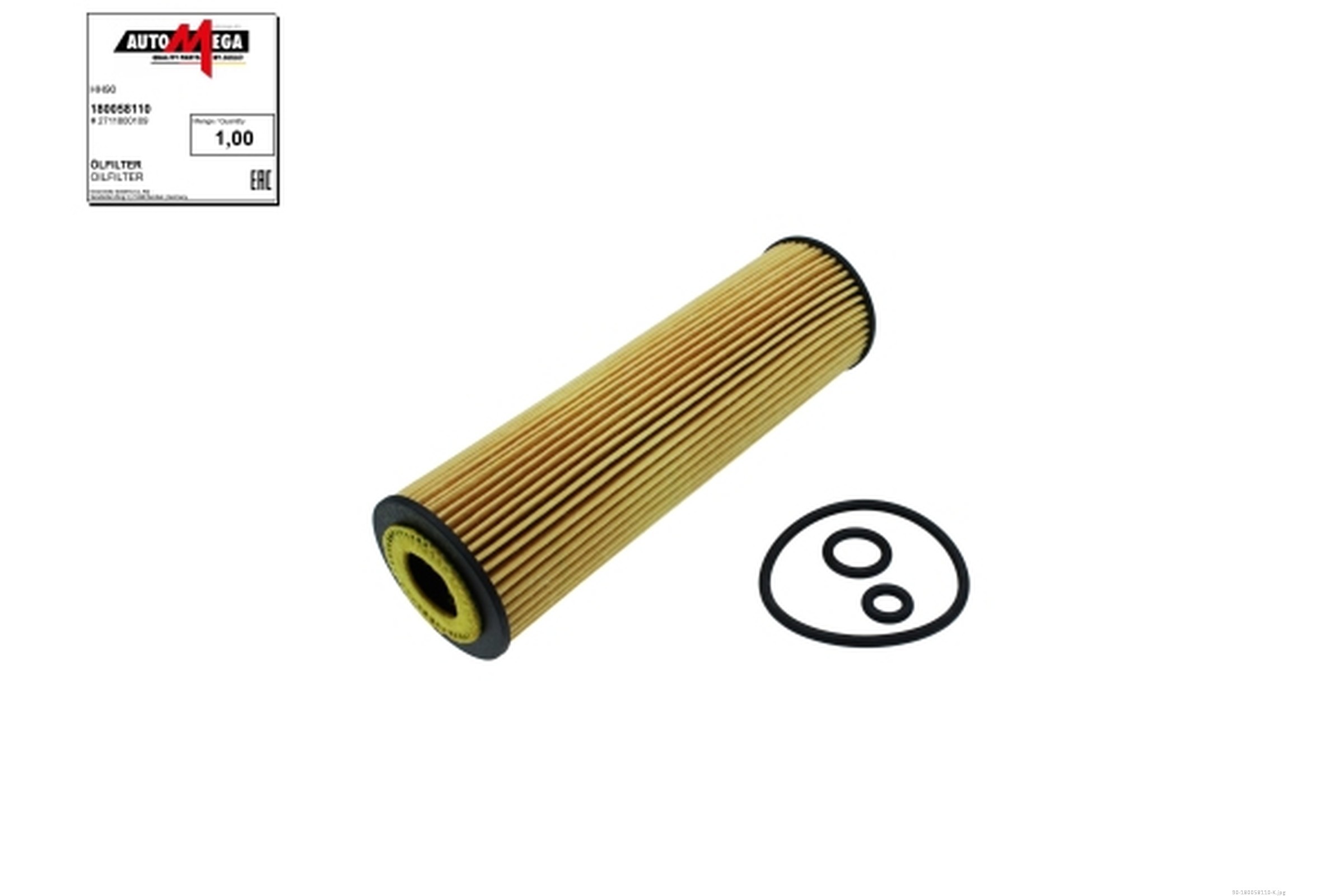 Oil Filter - 180058110 AUTOMEGA