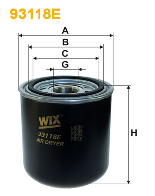 Air Dryer Cartridge, compressed-air system - 93118E WIX FILTERS