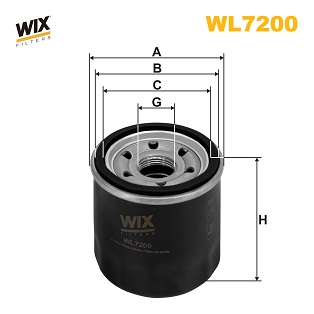 alyvos filtras - WL7200 WIX FILTERS