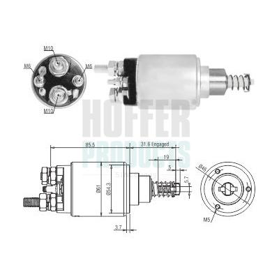 Elettromagnete, Motore d'avviamento - 46275 HOFFER
