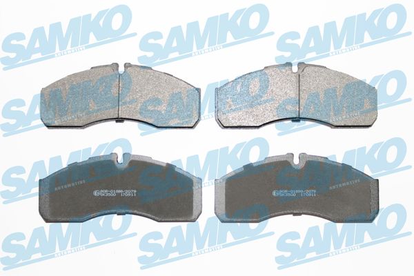 Комплект тормозных колодок, дисковый тормоз - 5SP1109 SAMKO