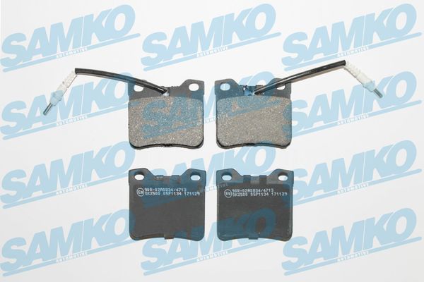 Комплект тормозных колодок, дисковый тормоз - 5SP1134 SAMKO