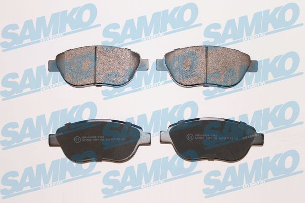 Комплект тормозных колодок, дисковый тормоз - 5SP1192 SAMKO
