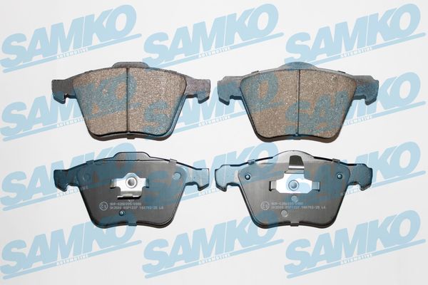 Комплект тормозных колодок, дисковый тормоз - 5SP1237 SAMKO