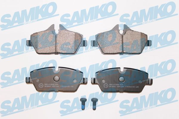 Комплект тормозных колодок, дисковый тормоз - 5SP1241 SAMKO
