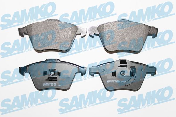 Комплект тормозных колодок, дисковый тормоз - 5SP1277 SAMKO