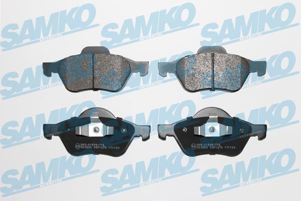 Комплект тормозных колодок, дисковый тормоз - 5SP1279 SAMKO