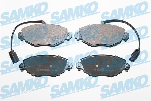 Комплект тормозных колодок, дисковый тормоз - 5SP1302 SAMKO