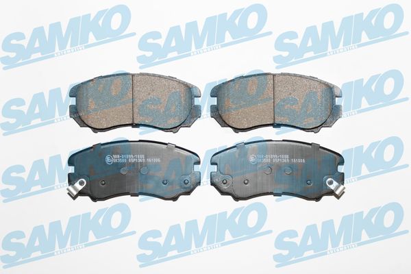 Комплект тормозных колодок, дисковый тормоз - 5SP1369 SAMKO