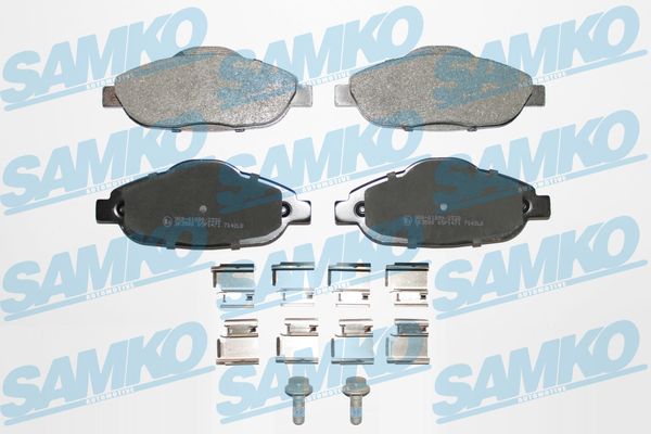 Комплект тормозных колодок, дисковый тормоз - 5SP1471K SAMKO