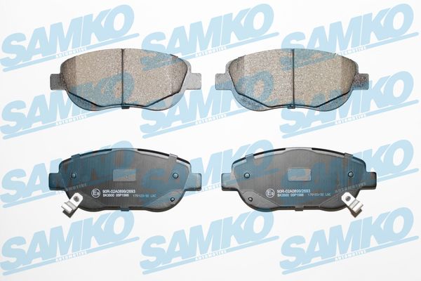 Комплект тормозных колодок, дисковый тормоз - 5SP1566 SAMKO