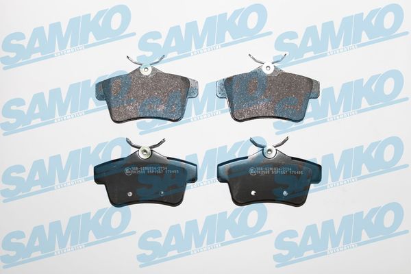Комплект тормозных колодок, дисковый тормоз - 5SP1567 SAMKO