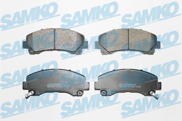 stabdžių trinkelių rinkinys, diskinis stabdys - 5SP1630 SAMKO