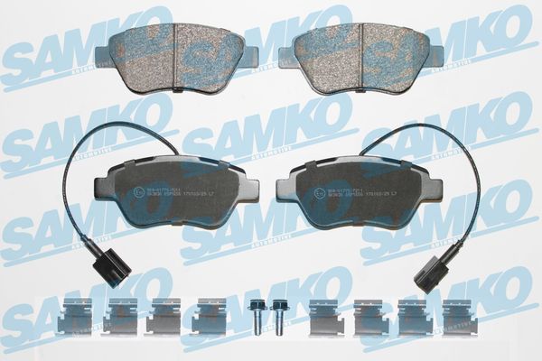 Комплект тормозных колодок, дисковый тормоз - 5SP1656K SAMKO