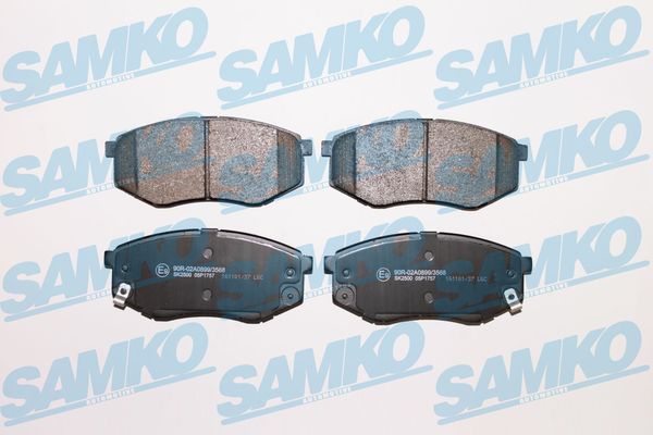 Комплект тормозных колодок, дисковый тормоз - 5SP1757 SAMKO