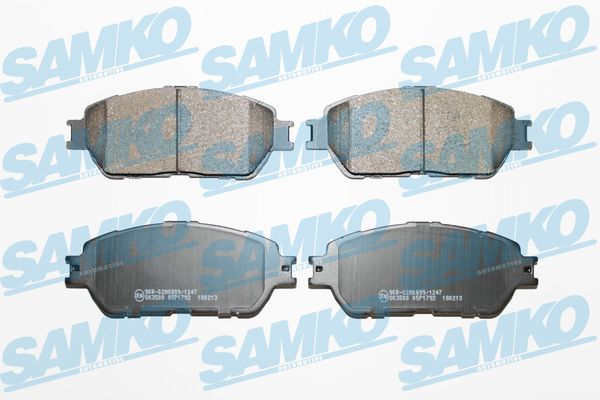 Комплект тормозных колодок, дисковый тормоз - 5SP1792 SAMKO