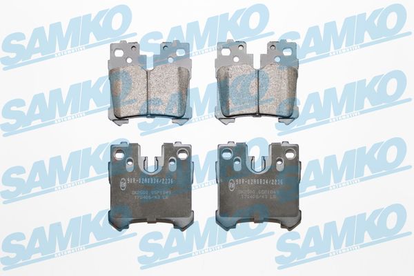 Комплект тормозных колодок, дисковый тормоз - 5SP1849 SAMKO