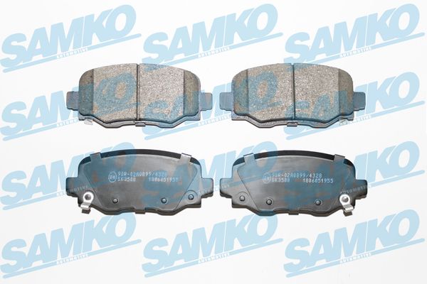 Комплект тормозных колодок, дисковый тормоз - 5SP1955 SAMKO