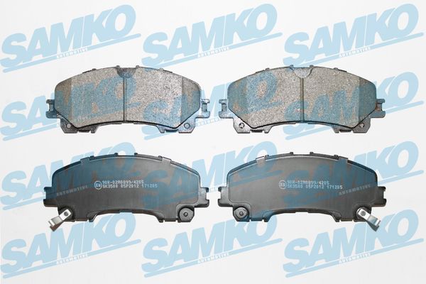 Комплект тормозных колодок, дисковый тормоз - 5SP2012 SAMKO