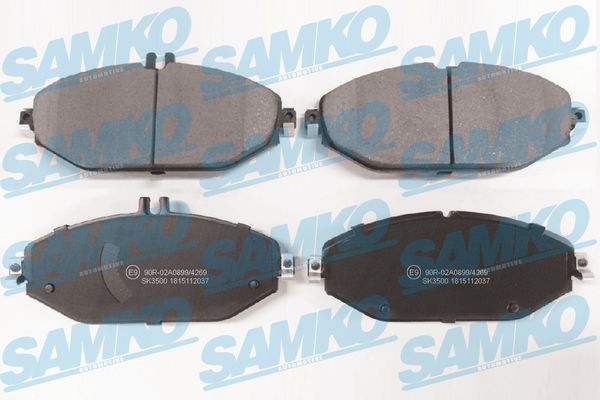 Комплект тормозных колодок, дисковый тормоз - 5SP2037 SAMKO