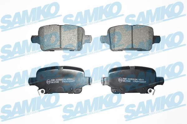 stabdžių trinkelių rinkinys, diskinis stabdys - 5SP2047 SAMKO