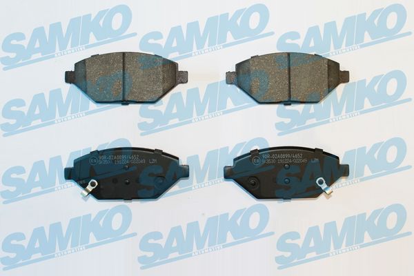 Комплект тормозных колодок, дисковый тормоз - 5SP2049 SAMKO