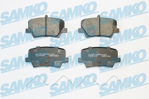 Комплект тормозных колодок, дисковый тормоз - 5SP2061 SAMKO