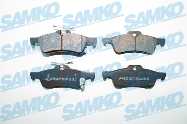 Комплект тормозных колодок, дисковый тормоз - 5SP2076 SAMKO