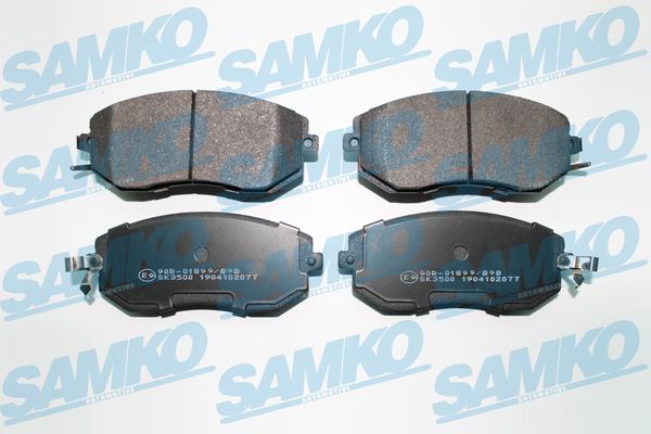 Комплект тормозных колодок, дисковый тормоз - 5SP2077 SAMKO