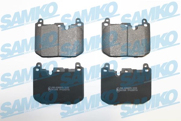 Комплект тормозных колодок, дисковый тормоз - 5SP2116 SAMKO