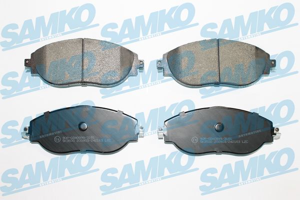 Комплект тормозных колодок, дисковый тормоз - 5SP2163 SAMKO