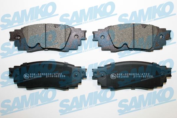 Комплект тормозных колодок, дисковый тормоз - 5SP2220 SAMKO