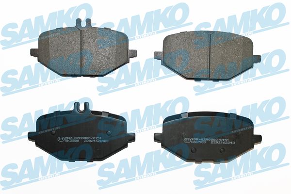 Комплект тормозных колодок, дисковый тормоз - 5SP2243 SAMKO